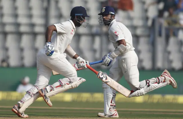 India's Vijay and Pujara