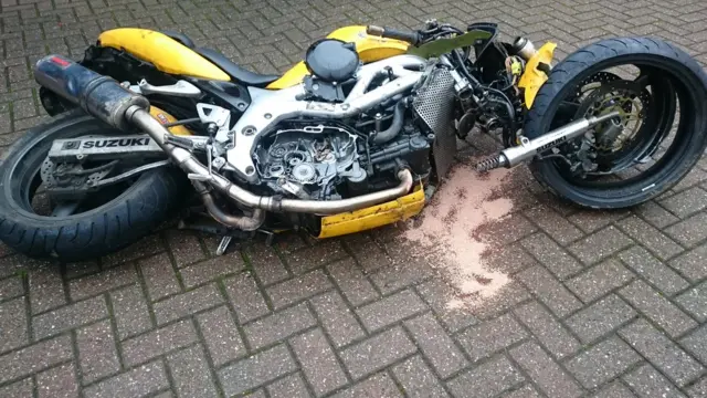 Crashed bike