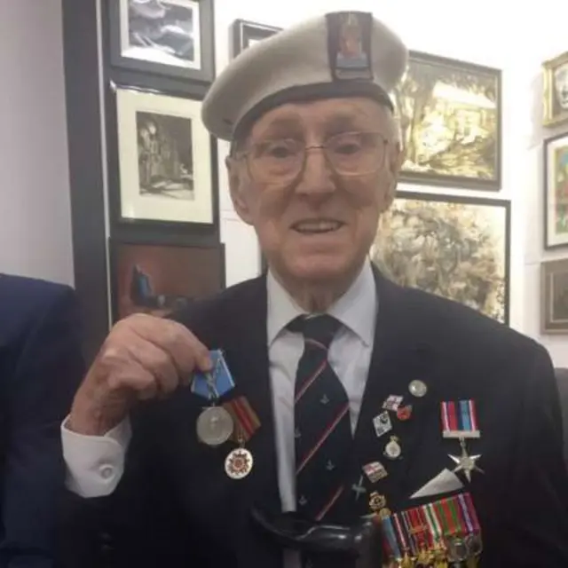 Fred Moore who's 91 years old is one of five veterans getting a 'Ushakov Medal' from the Russian president today