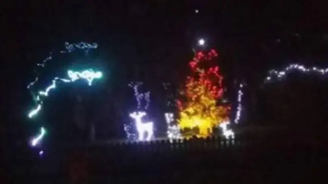 Christmas lights in Sheriffhales