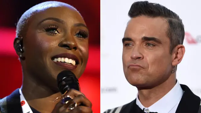 Laura Mvula (Getty) and Robbie Williams