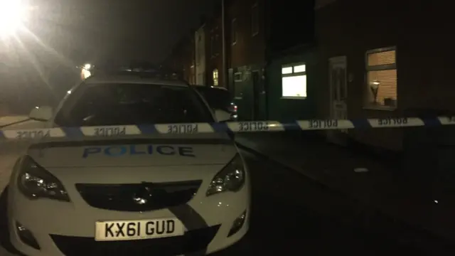 Police car at Stanley Road in Northampton