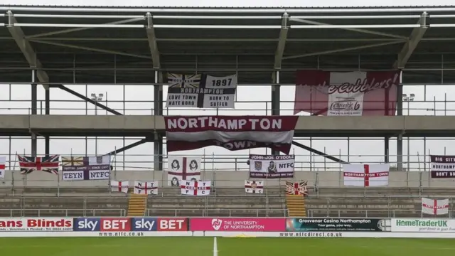 Northampton Town's half finished East Stand