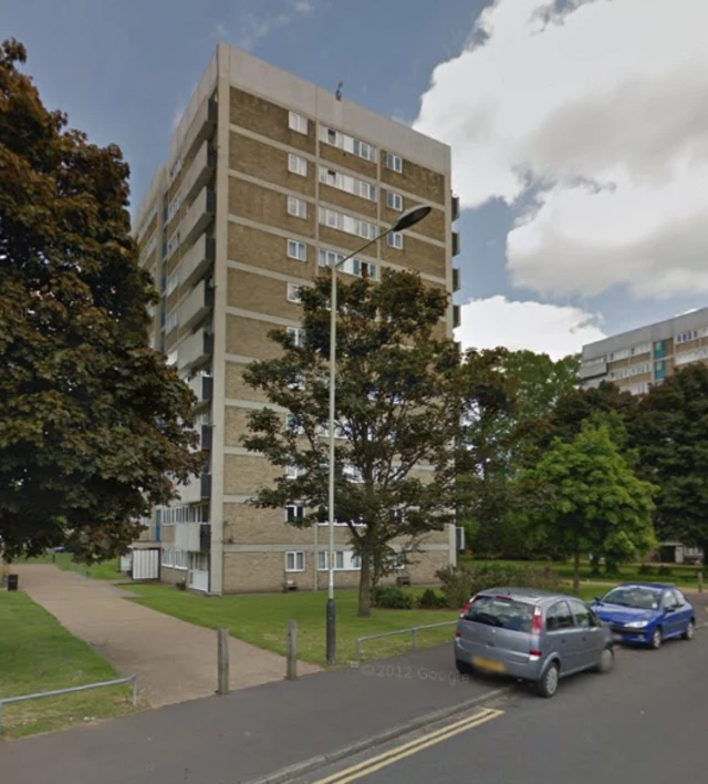 The Burleigh Tower high rise block on the Heartsease Estate in Norwich