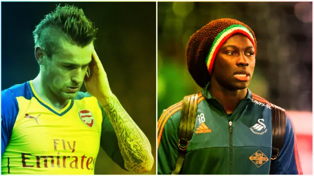 Mathieru debuchy and Bafetimbi Gomis