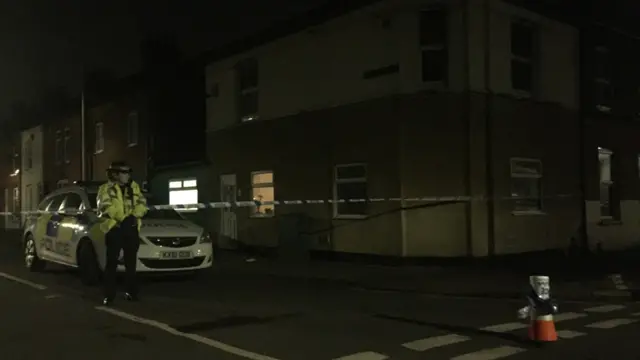 Police officer at Stanley Road Northampton