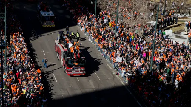 Denver Broncos celebrate