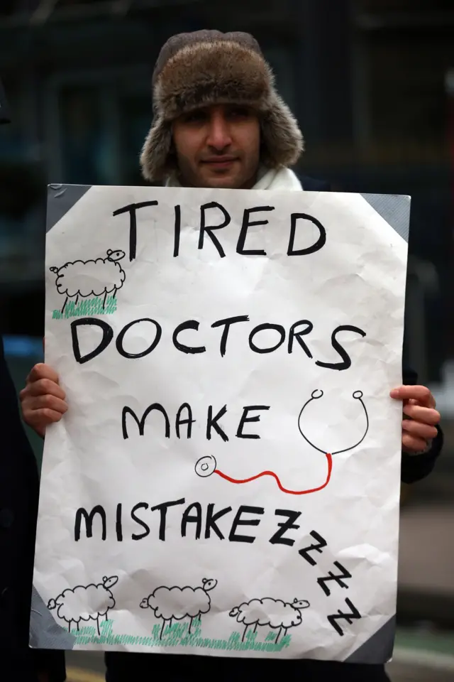 Junior doctor on strike