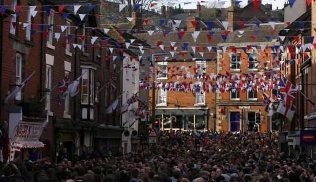 The annual Royal Shrovetide football match in Ashbourne