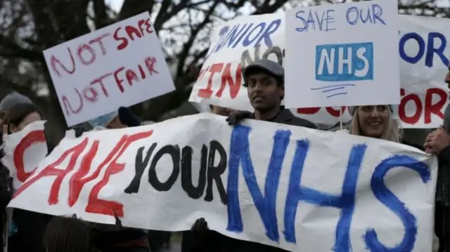 Banners at a strike