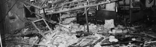 Damage from the pub bombings