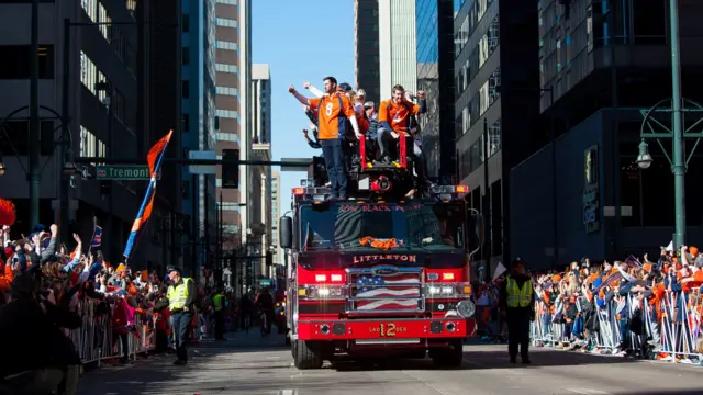 Denver Broncos celebrate