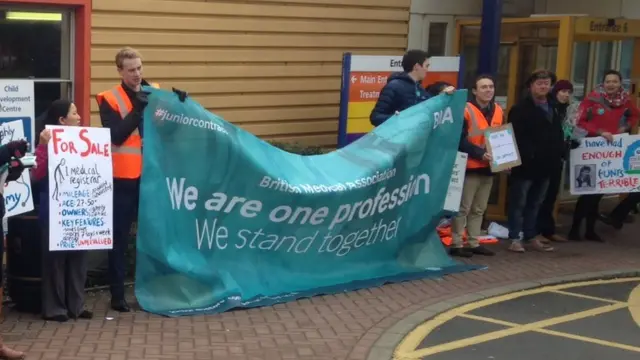 Picket outside MK Hospital