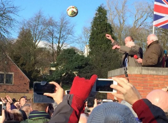 The annual Royal Shrovetide football game at Ashbourne