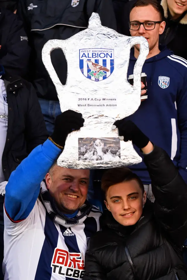 West Brom fans at the fourth round tie against Peterborough