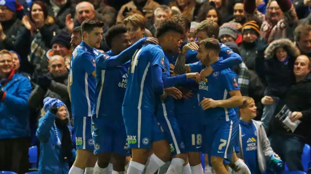 Peterborough players celebrate