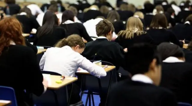 Children studying in classroom