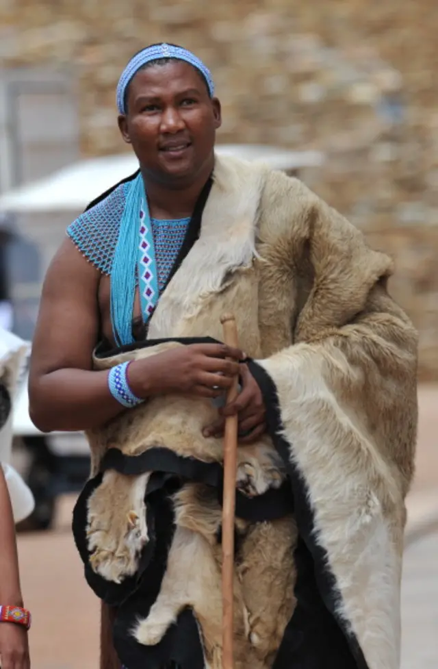 A file photo taken on November 5, 2009 Mandla Mandela, the grandson of former South African President Nelson Mandela, attending a gathering of traditional leaders from all over the country in Pretoria