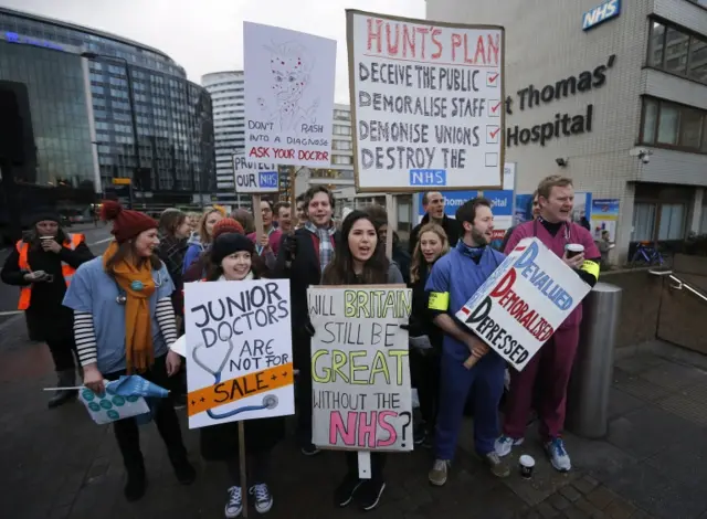 Junior doctor protesters