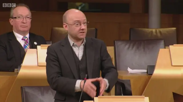 Scottish Green Party co-convener Patrick Harvie