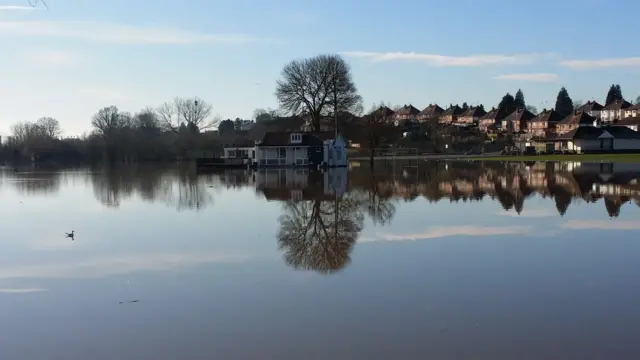 Flooded playing fields