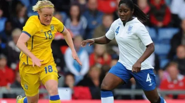 Anita Asante in action for England