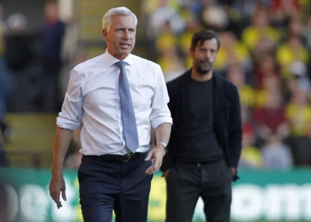 Alan Pardew and Quique Sanchez Flores