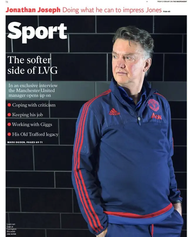 Friday's Independent back page