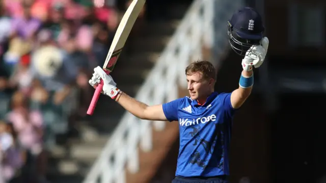 Joe Root of England celebrates