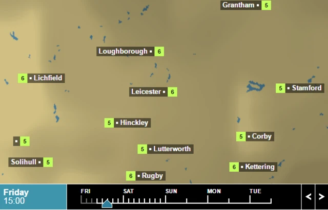 BBC weather map