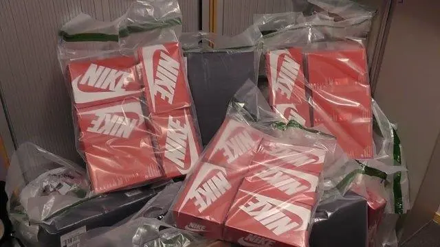 45 boxes of trainers, thought to be fake Nikes