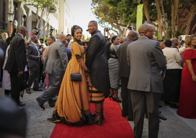 Mandla Mandela arriving for the state of the nation speech
