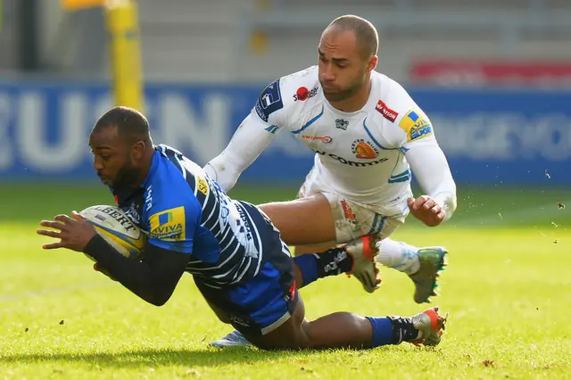 Neville Edwards is tackled