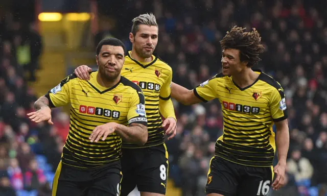 Troy Deeney celebrates