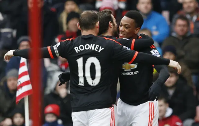 Anthony Martial celebrates