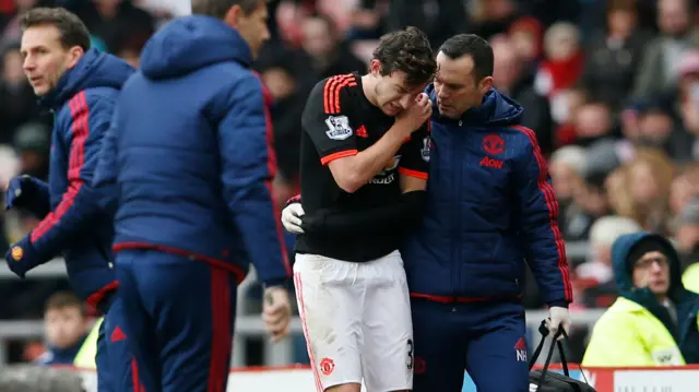 Matteo Darmian comes off injured