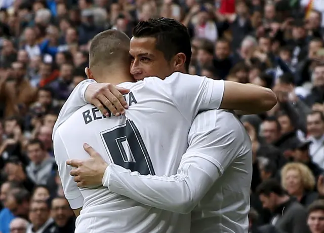 Cristiano Ronaldo celebrates