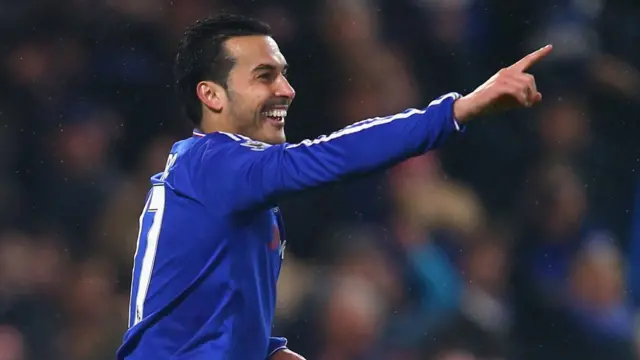 Pedro of Chelsea celebrates