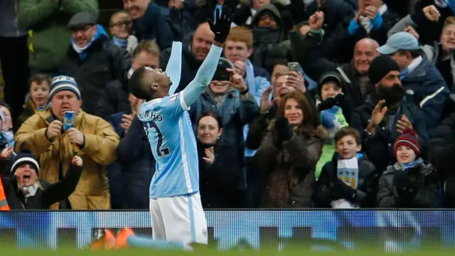 Kelechi Iheanacho celebrates