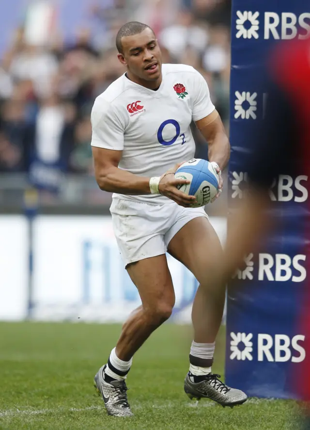 Jonathan Joseph scores a try