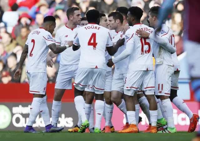 Liverpool players celebrates