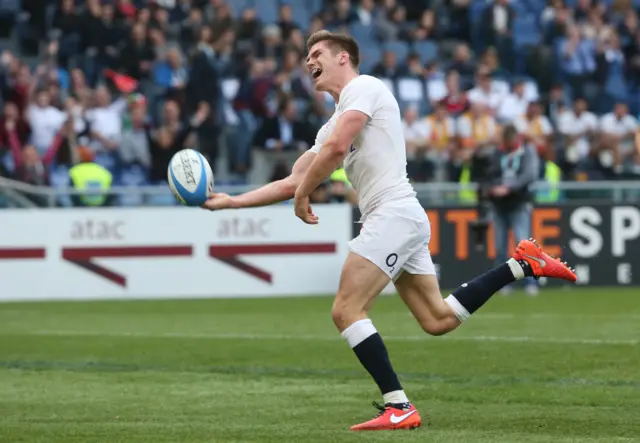 Owen Farrell celebrates