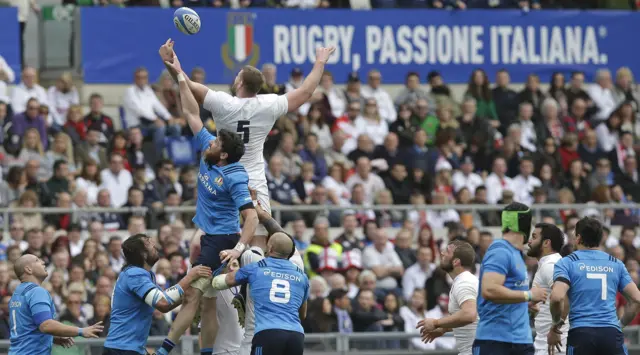 England have a line-out