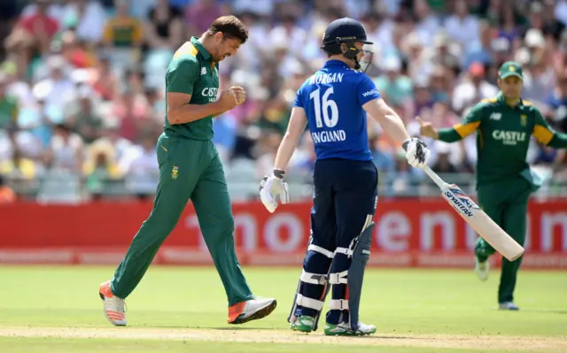 David Wiese celebrates