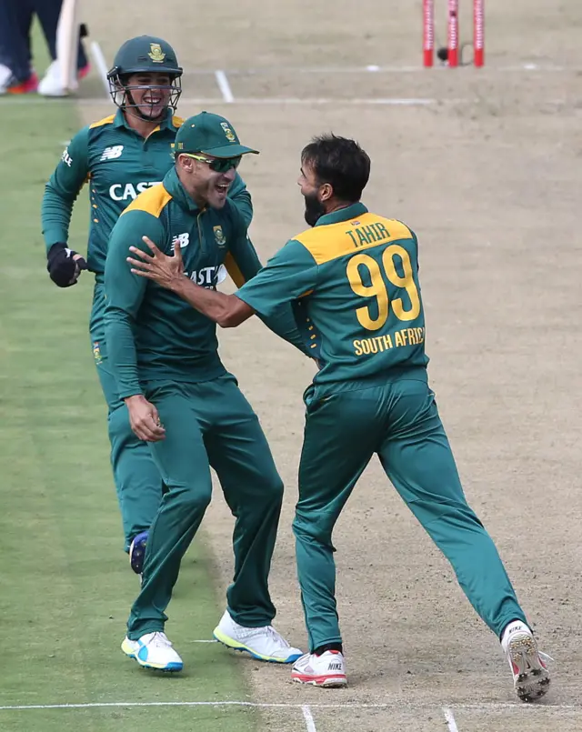 South Africa celebrate