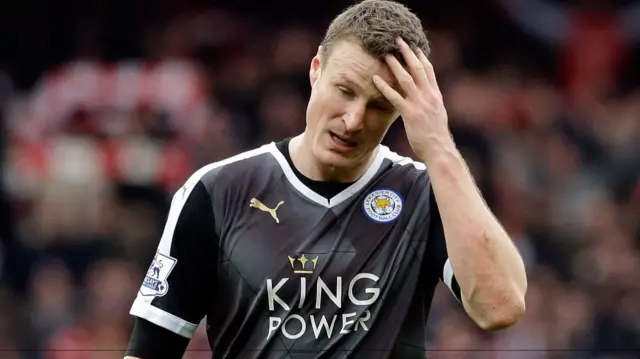 Robert Huth reacts