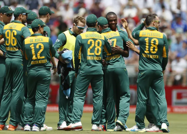 South Africa celebrate