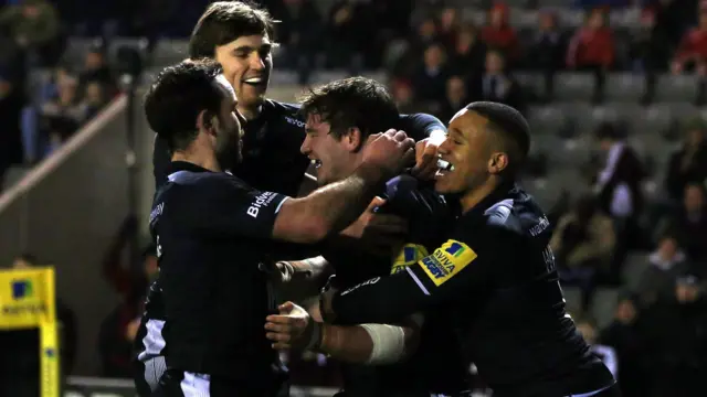 Newcastle celebrate victory against Leicester