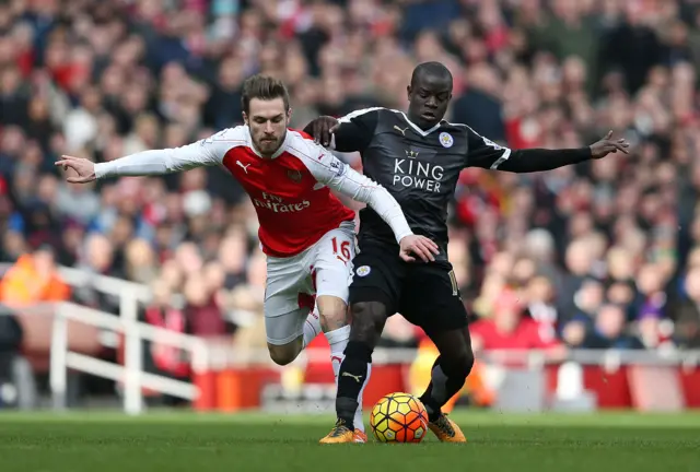 Aaron Ramsey and N'golo Kante