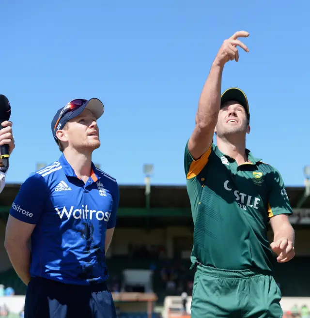 England v South Africa coin toss